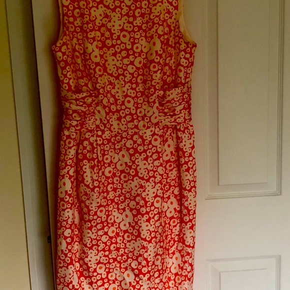 Gorgeous silk orange pattern dress - Picture 1 of 3